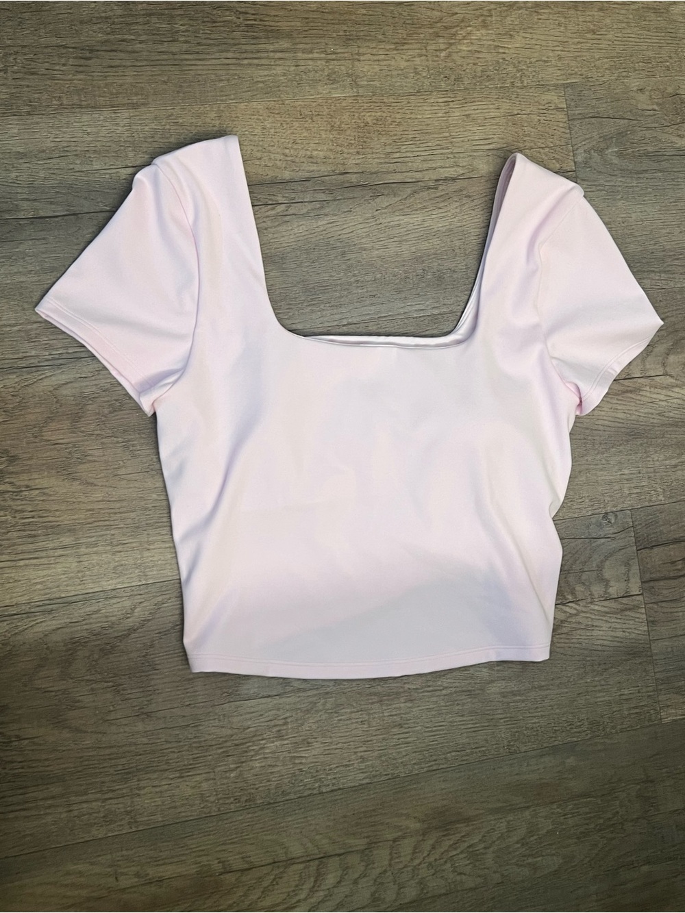 Lululemon Align Square-Neck Short-Sleeve Cropped Top With built in bra Size 8 - Picture 2 of 7